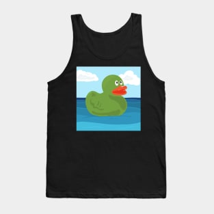 Green Rubber Duck Tank Top